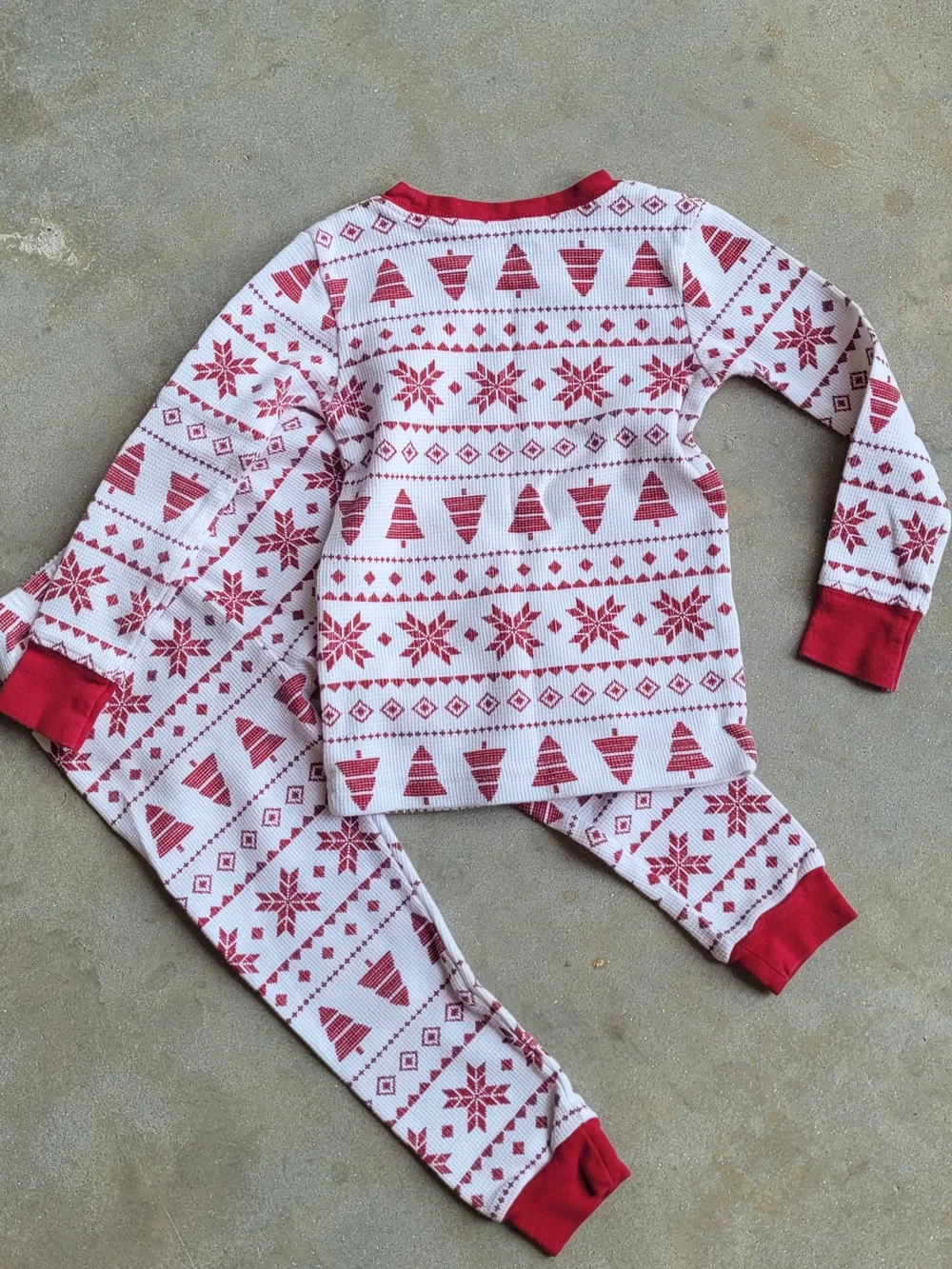 Carter's Red and White Holiday Tree Print Pajama Set